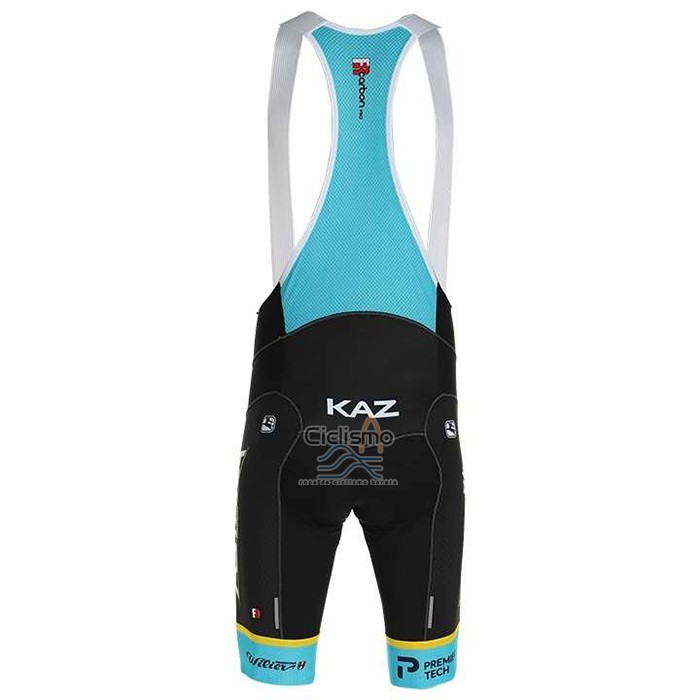 Astana Ropa Ciclismo Culotte Corto 2020 Mangas Cortas AMarillo Azul